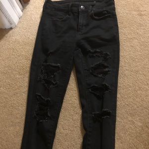 Black American eagle ripped jeans!